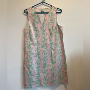 C&C California pink and green Palm Tree Shift Dress. Size 8. NWOT
